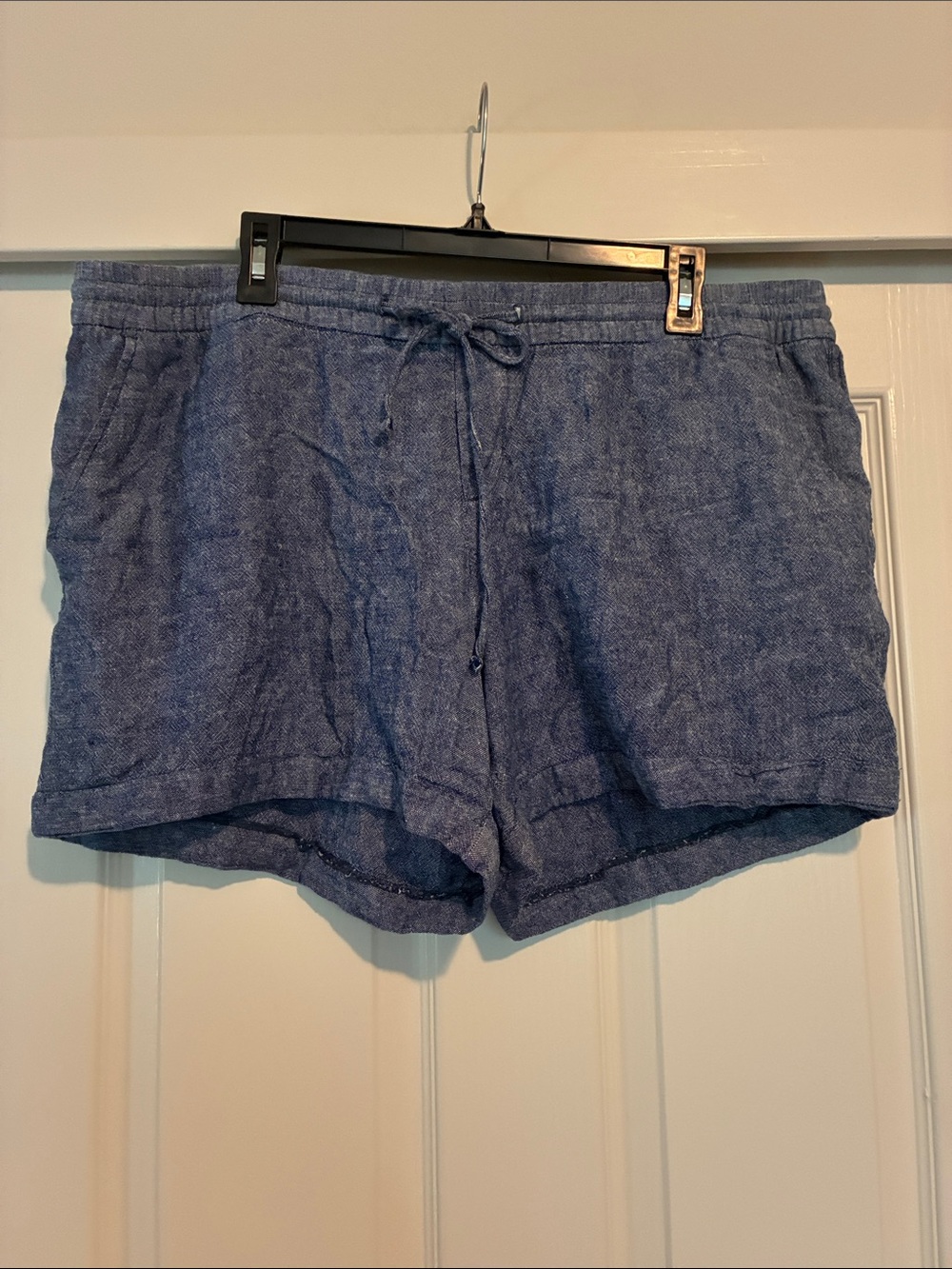 Old Navy Heathered Navy Blue Drawstring Shorts